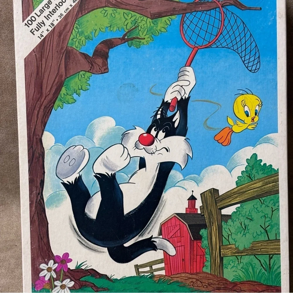 Vintage 1978 Whitman Puzzle Warner Bros Sylvester Tweety Bird 100 Pc Complete